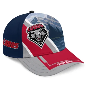New Mexico Lobos Cap - Personalized Diagonal Slash Red