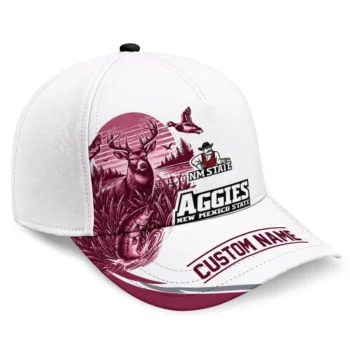 New Mexico State Aggies Cap - Personalized Toile Pattern Crimson White