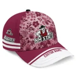 new-mexico-state-aggies-cap-personalized-tropical-floral-crimson-best-selling.webp