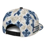 new-orleans-pelicans-cap-custom-damask-pattern-navy-white-best-selling.webp