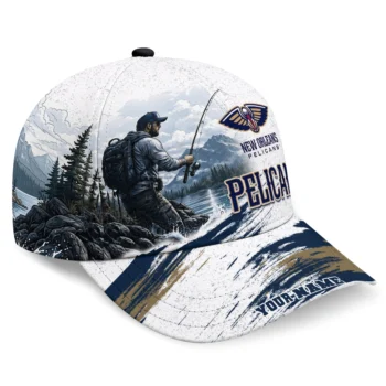 New Orleans Pelicans Cap - Customized Photo Realistic Navy White