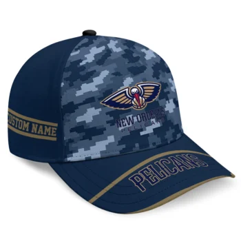 New Orleans Pelicans Cap - Customized Pixel Camo Navy