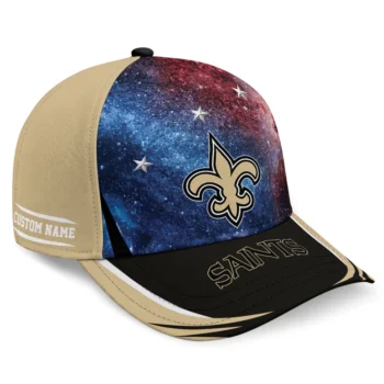 New Orleans Saints Cap - Custom Galaxy Nebula Gold