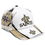 new-orleans-saints-cap-custom-grunge-cross-gold-white-best-selling.webp