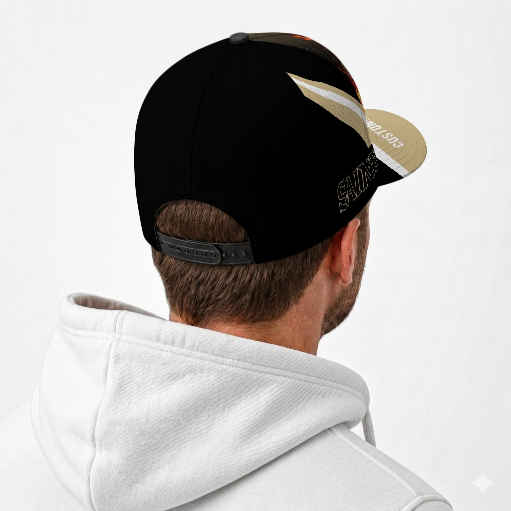 new-orleans-saints-cap-customized-blazing-fire-gold-latest-model.webp