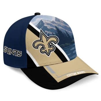 New Orleans Saints Cap - Customized Diagonal Slash Gold