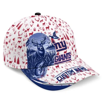 New York Giants Cap - Customized Toile Pattern Blue White