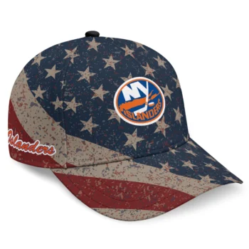 New York Islanders Cap - Custom Distressed Stars Navy