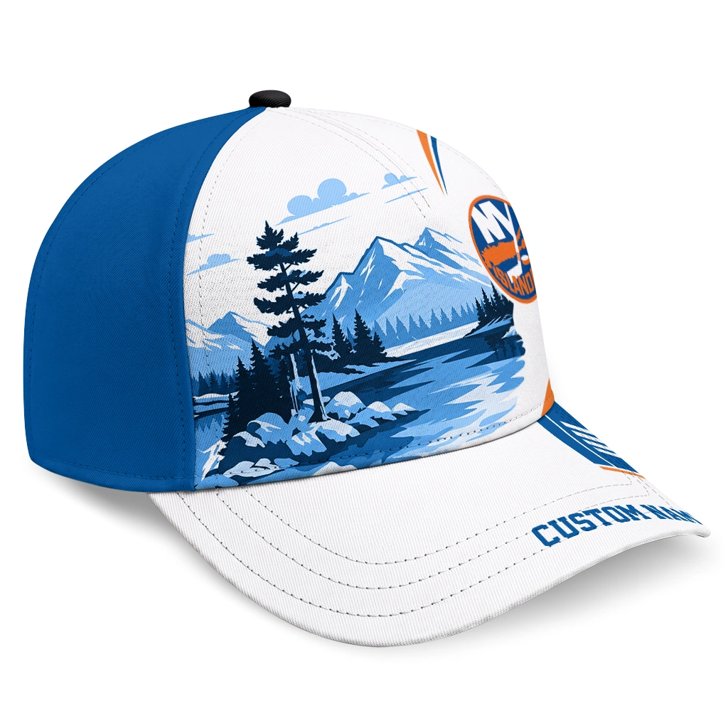 new-york-islanders-cap-custom-flat-illustration-blue-white-best-selling.webp new york islanders cap custom flat illustration blue white best selling