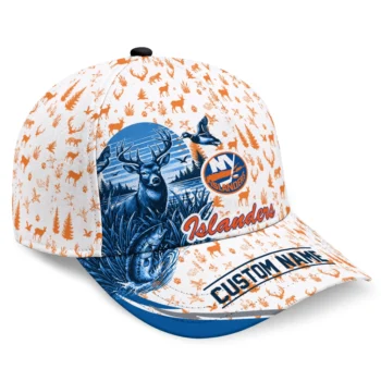 New York Islanders Cap - Customized Toile Pattern Blue White