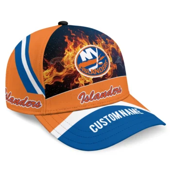 New York Islanders Cap - Personalized Blazing Fire Blue