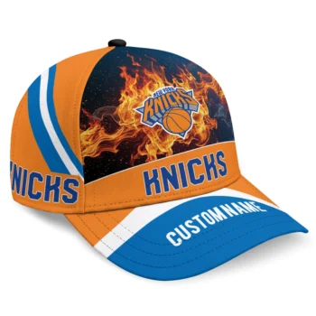 New York Knicks Cap - Custom Blazing Fire Blue