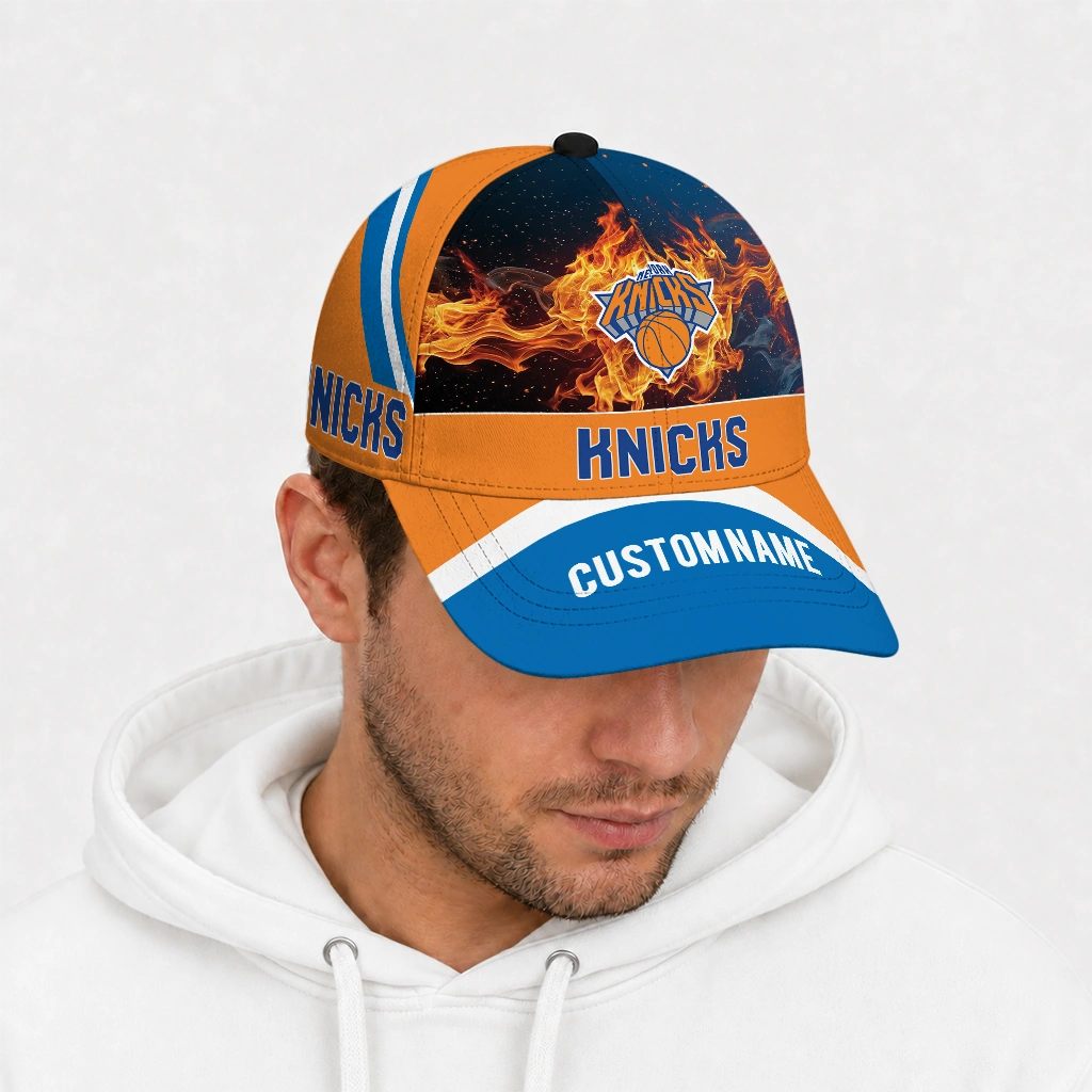 new-york-knicks-cap-custom-blazing-fire-blue-new-arrival.webp