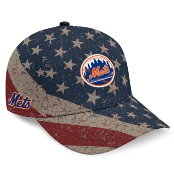New York Mets Cap - Custom Distressed Stars Navy