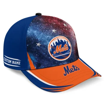 New York Mets Cap - Customized Galaxy Nebula Blue