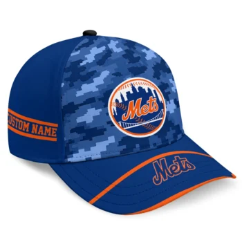 New York Mets Cap - Customized Pixel Camo Blue