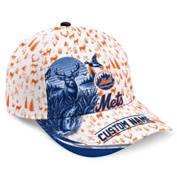 New York Mets Cap - Customized Toile Pattern Blue White