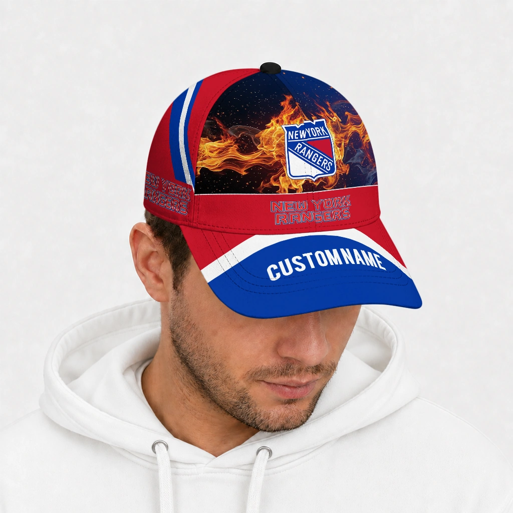 new-york-rangers-cap-custom-blazing-fire-blue-new-arrival.webp
