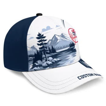 New York Yankees Cap - Customized Flat Illustration Navy White