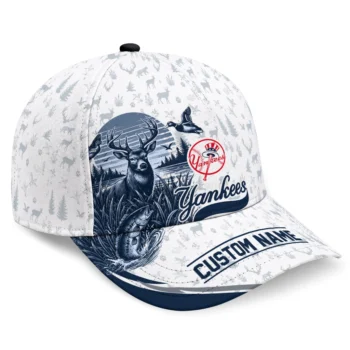 New York Yankees Cap - Personalized Toile Pattern Navy White
