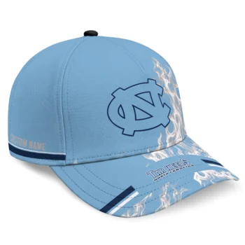 North Carolina Tar Heels Cap - Customized Smoke Flames Light Blue