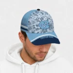 north-carolina-tar-heels-cap-customized-tropical-floral-light-blue-best-selling.webp