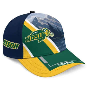 North Dakota State Bison Cap - Personalized Diagonal Slash Green