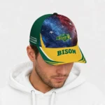 north-dakota-state-bison-cap-personalized-galaxy-nebula-green-best-selling.webp