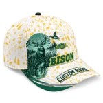north-dakota-state-bison-cap-personalized-toile-pattern-green-white-best-selling.webp
