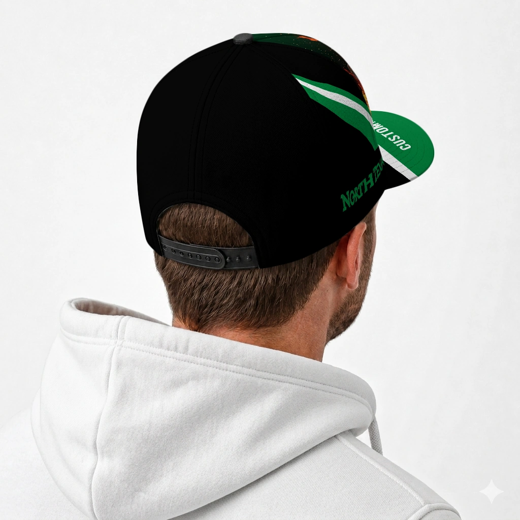 north-texas-mean-green-cap-personalized-blazing-fire-green-latest-model.webp