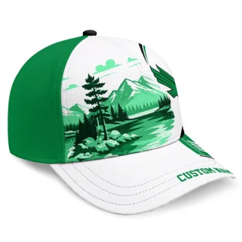 North Texas Mean Green Cap - Personalized Flat Illustration Green White