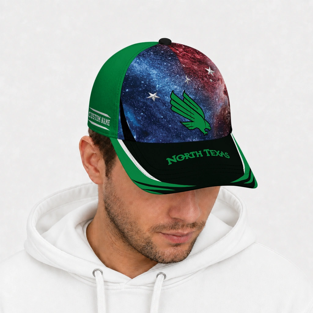 north-texas-mean-green-cap-personalized-galaxy-nebula-green-new-arrival.webp
