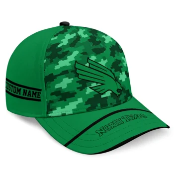 North Texas Mean Green Cap - Personalized Pixel Camo Green