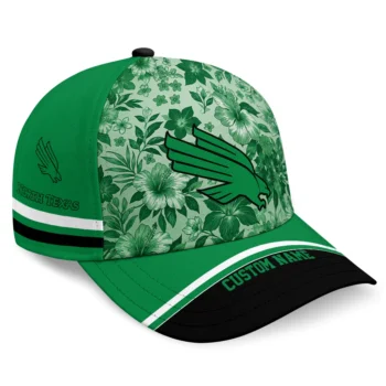 North Texas Mean Green Cap - Personalized Tropical Floral Green