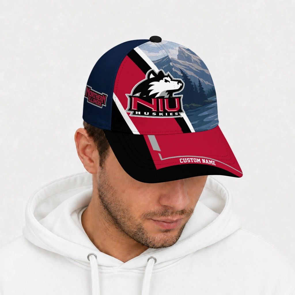 northern-illinois-huskies-cap-custom-diagonal-slash-red-new-arrival.webp