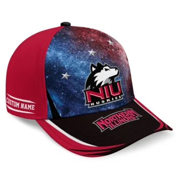 Northern Illinois Huskies Cap - Custom Galaxy Nebula Red