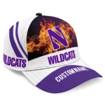 northwestern-wildcats-cap-customized-blazing-fire-purple-best-selling.webp