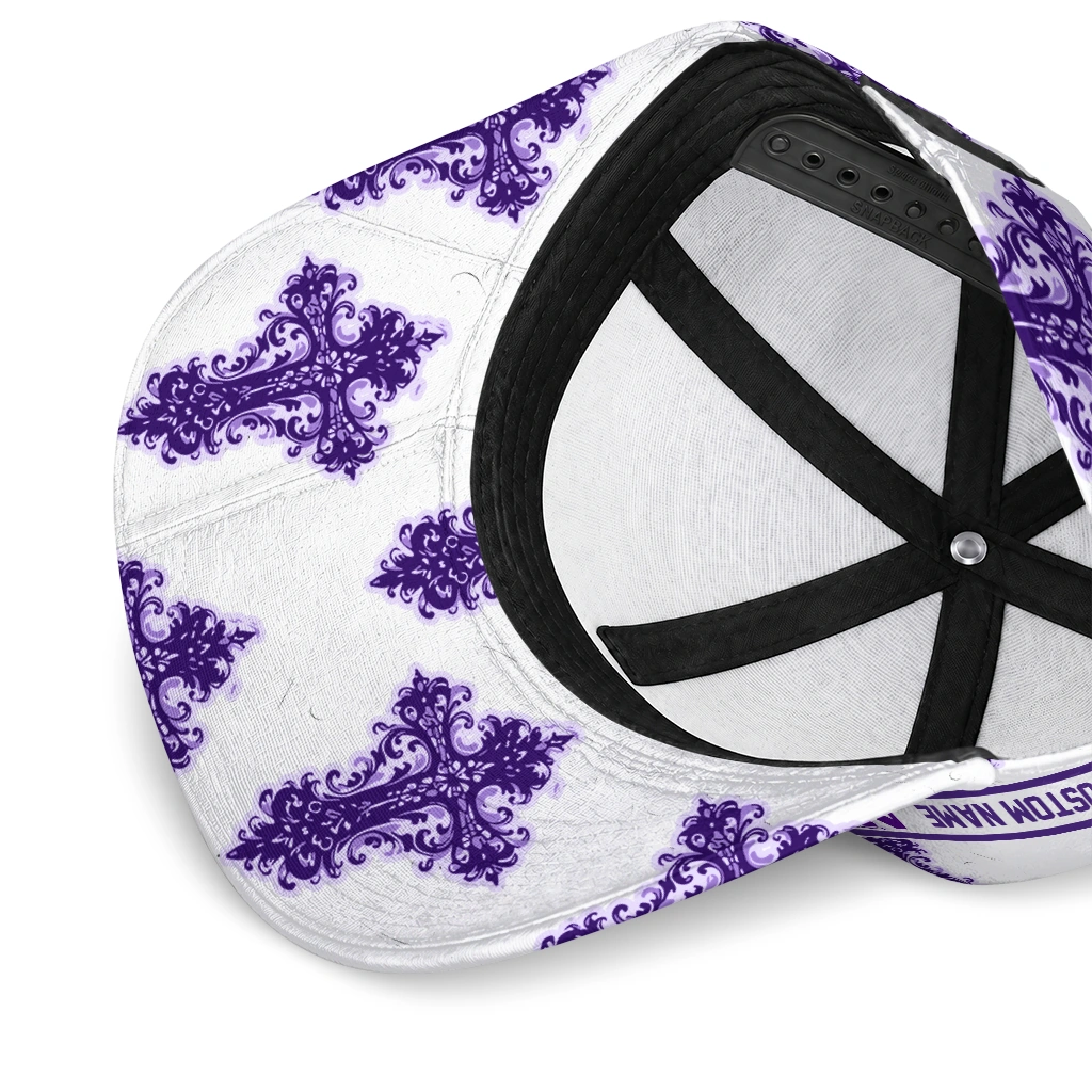 northwestern-wildcats-cap-customized-damask-pattern-purple-white-high-quality.webp