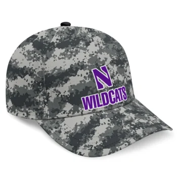 Northwestern Wildcats Cap - Customized Digital Camo Gray