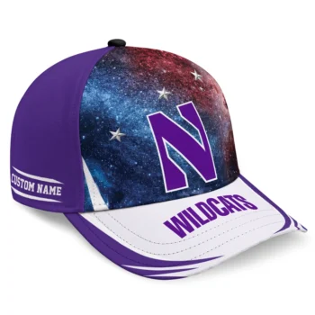 Northwestern Wildcats Cap - Customized Galaxy Nebula Purple