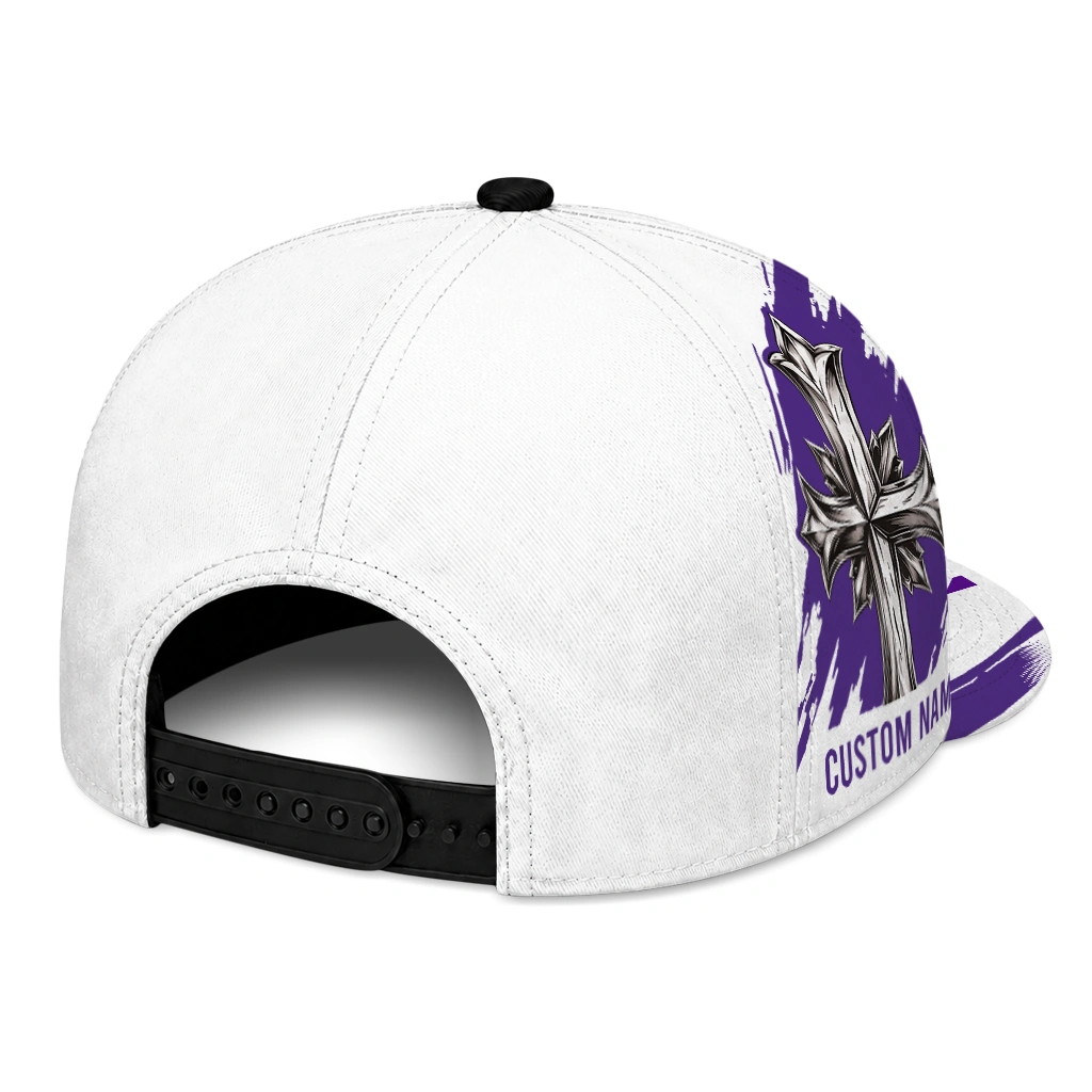 northwestern-wildcats-cap-customized-grunge-cross-purple-white-fashion-forward.webp