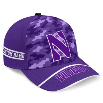 Northwestern Wildcats Cap - Customized Pixel Camo Purple