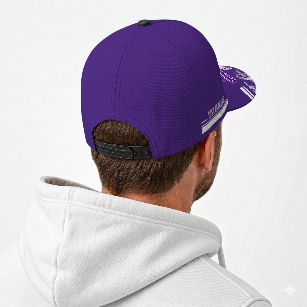 northwestern-wildcats-cap-customized-smoke-flames-purple-latest-model.webp