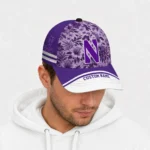 northwestern-wildcats-cap-customized-tropical-floral-purple-best-selling.webp