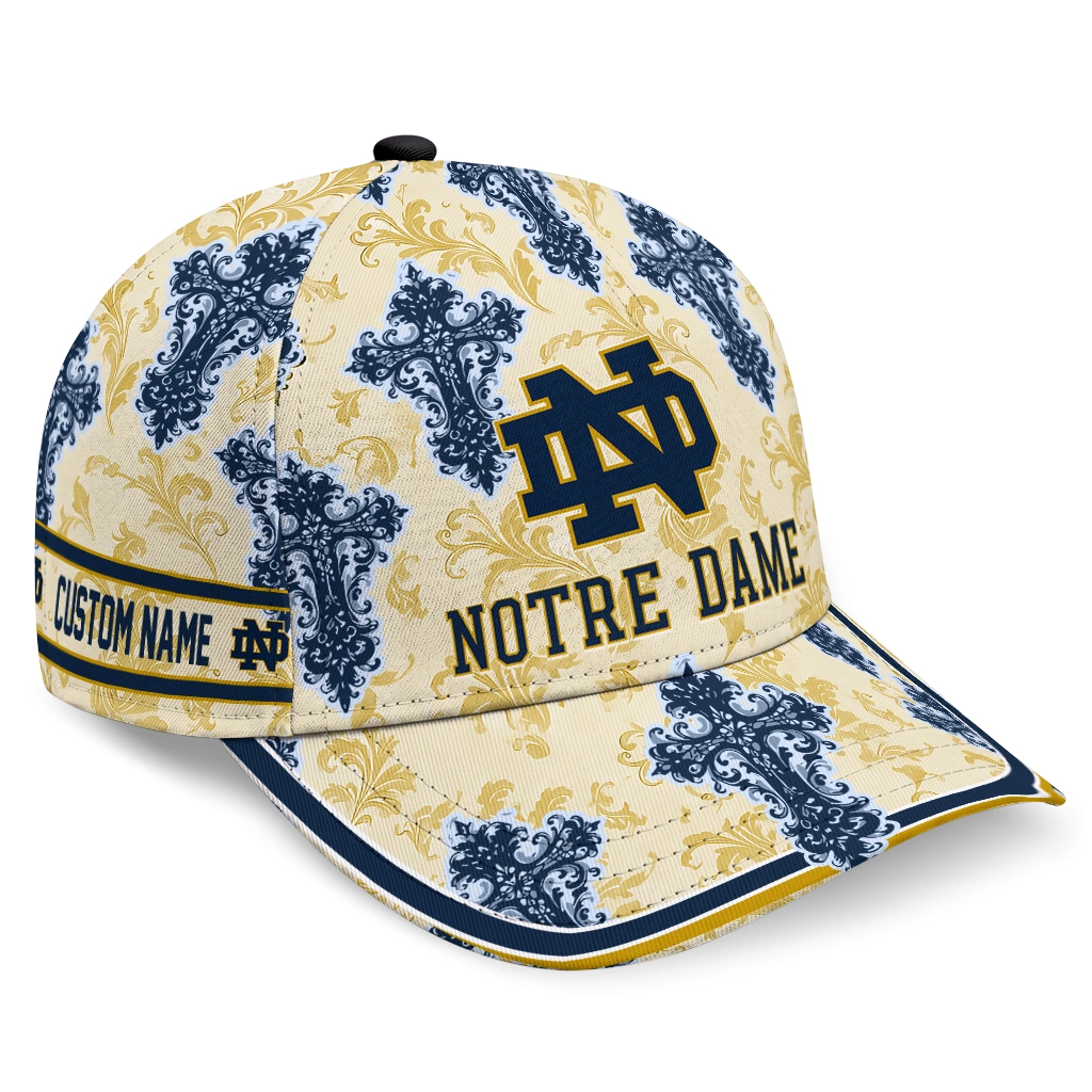 notre-dame-fighting-irish-cap-personalized-damask-pattern-navy-white-best-selling.webp notre dame fighting irish cap personalized damask pattern navy white best selling
