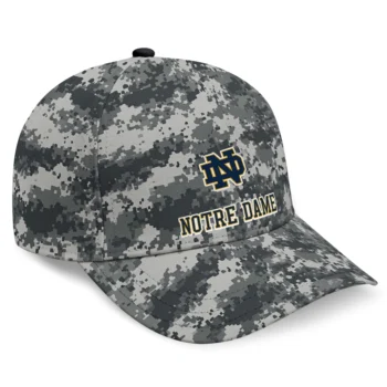 Notre Dame Fighting Irish Cap - Personalized Digital Camo Gray