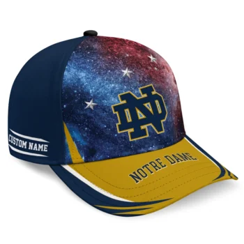 Notre Dame Fighting Irish Cap - Personalized Galaxy Nebula Navy