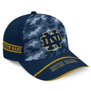 Notre Dame Fighting Irish Cap - Personalized Pixel Camo Navy