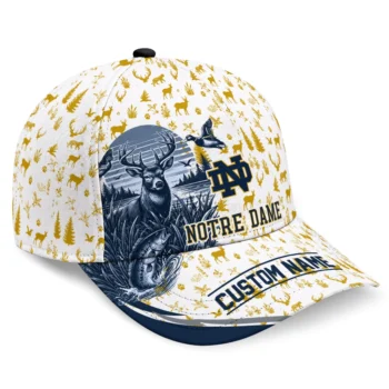 Notre Dame Fighting Irish Cap - Personalized Toile Pattern Navy White
