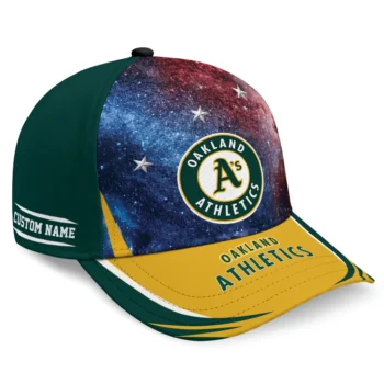 Oakland Athletics Cap - Custom Galaxy Nebula Green